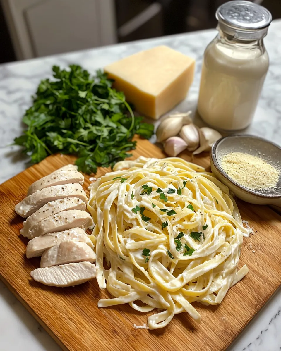Ingredients for Creamy Chicken Alfredo: Indulgent and Irresistible