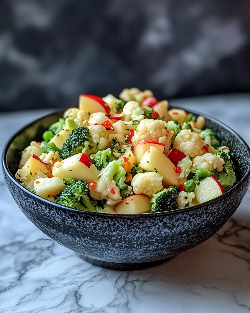 Photo of featured for Power Up Your Plate with this Delicious Apple Broccoli Cauliflower Salad