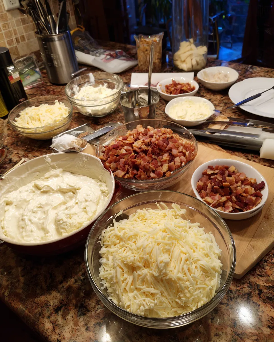 Ingredients for Irresistible Beer Cheese Dip with Bacon: A Heavenly Combination