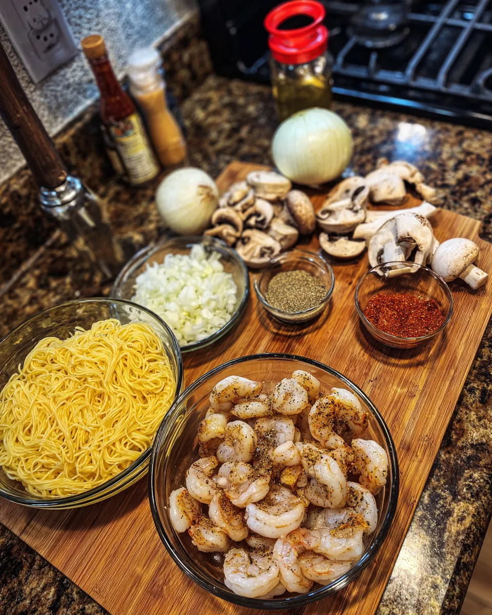Ingredients for Spicy Blackened Shrimp Stroganoff: A Flavor Explosion