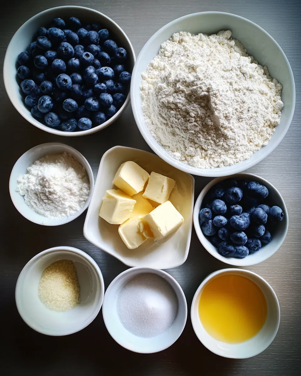 Ingredients for Irresistible Blueberry Biscuits: A Berry Delicious Treat