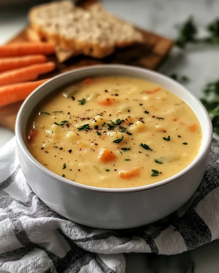 Photo of featured for Savory Cheddar Garlic Herb Potato Soup: A Comforting Bowl of Goodness