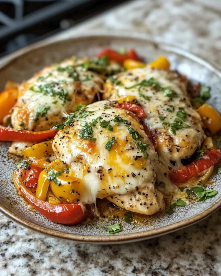 Photo of featured for Deliciously Cheesy Baked Chicken Breast And Peppers: A Flavorful Twist
