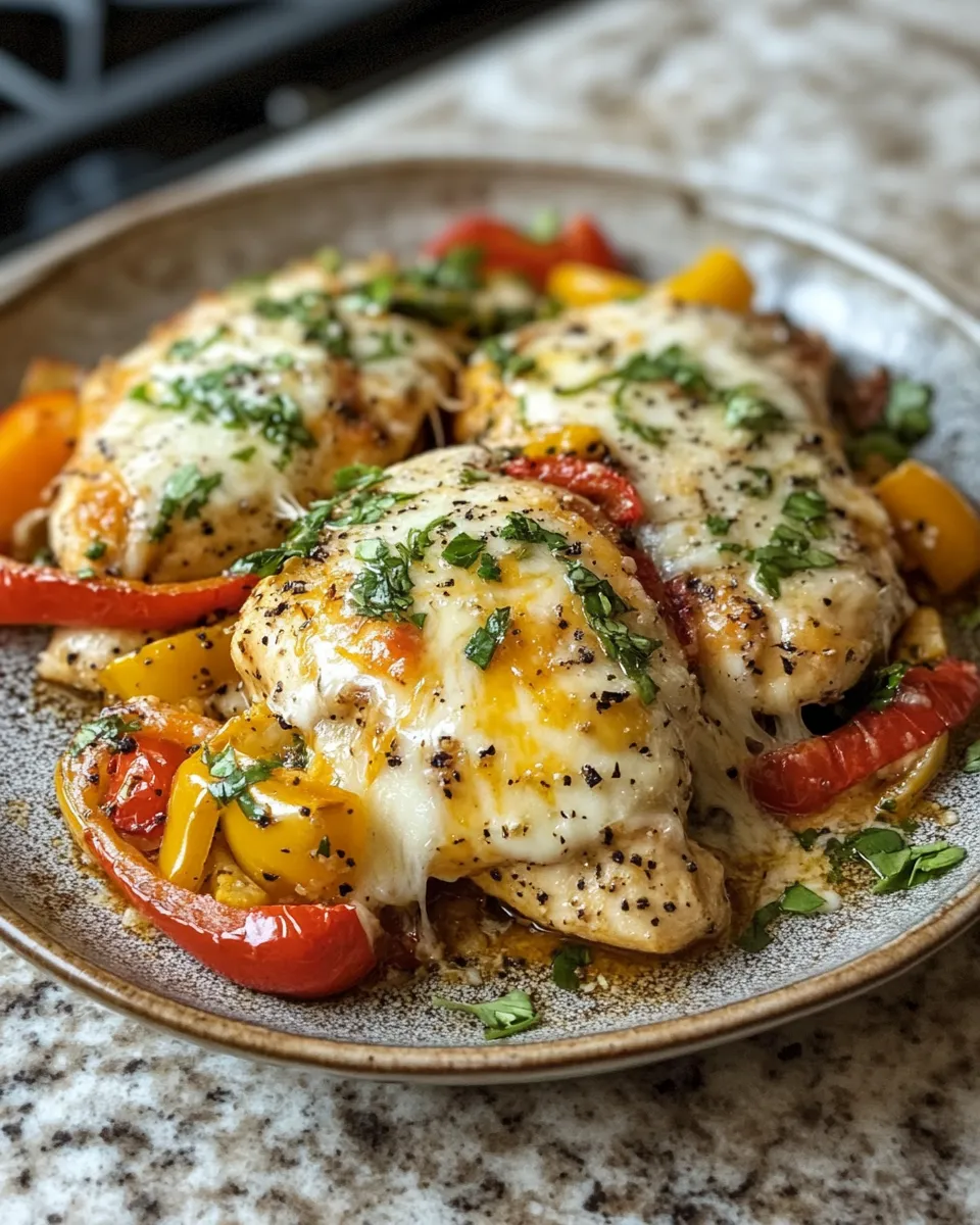 Photo of featured for Deliciously Cheesy Baked Chicken Breast And Peppers: A Flavorful Twist
