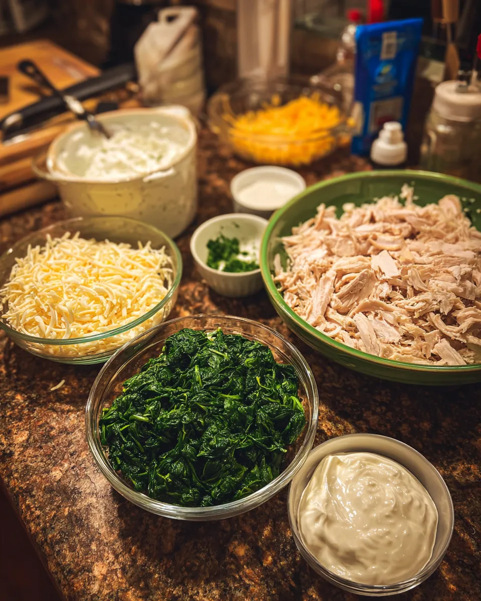 Ingredients for Creamy Chicken and Spinach Casserole: Indulgent Comfort Food at Its Finest