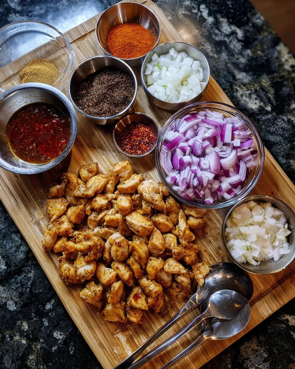 Ingredients for Spicy Chili Chicken Bowl: Irresistible Coconut Lime Drizzle