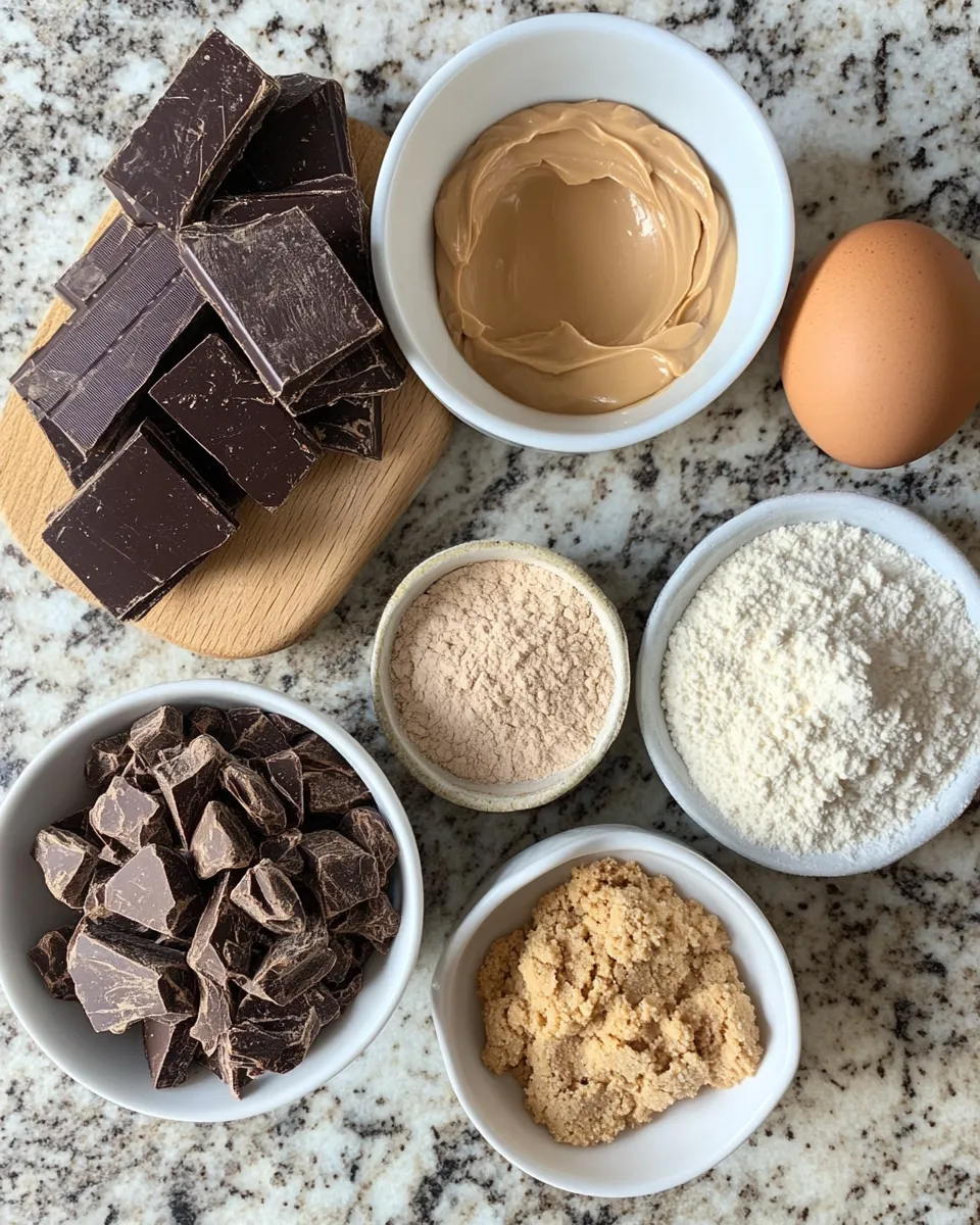 Ingredients for Decadent Chocolate Peanut Butter Swirl Cookies: Indulge in Sweet Bliss