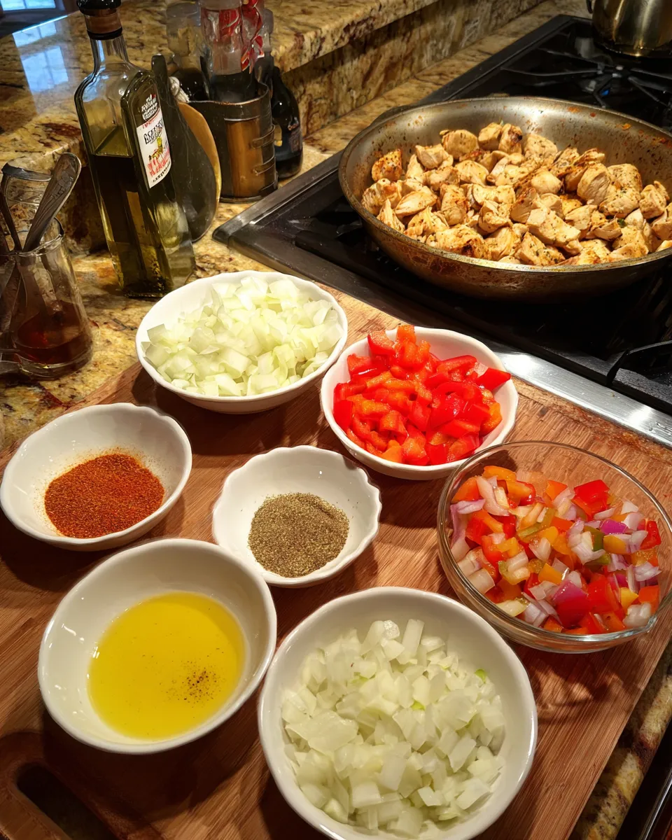 Ingredients for Indulgent Creamy Cajun Chicken Orzo: A Spicy Delight