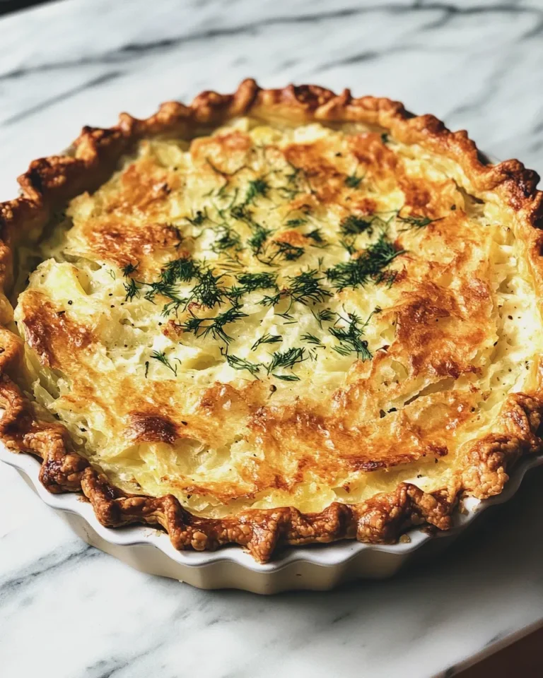 Photo of featured for Crispy Cabbage Pie: Indulge in Dill Cream Sauce Goodness
