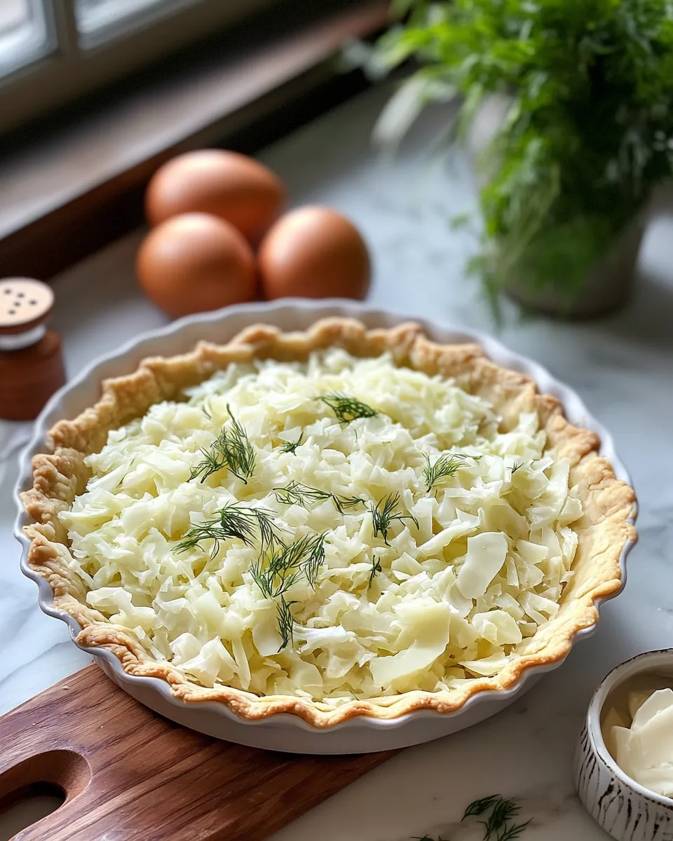 Ingredients for Crispy Cabbage Pie: Indulge in Dill Cream Sauce Goodness