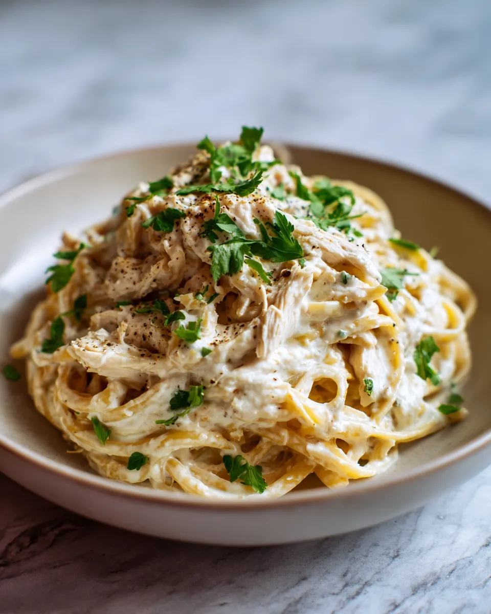 Ingredients for Deliciously Creamy Crockpot Chicken Alfredo Recipe