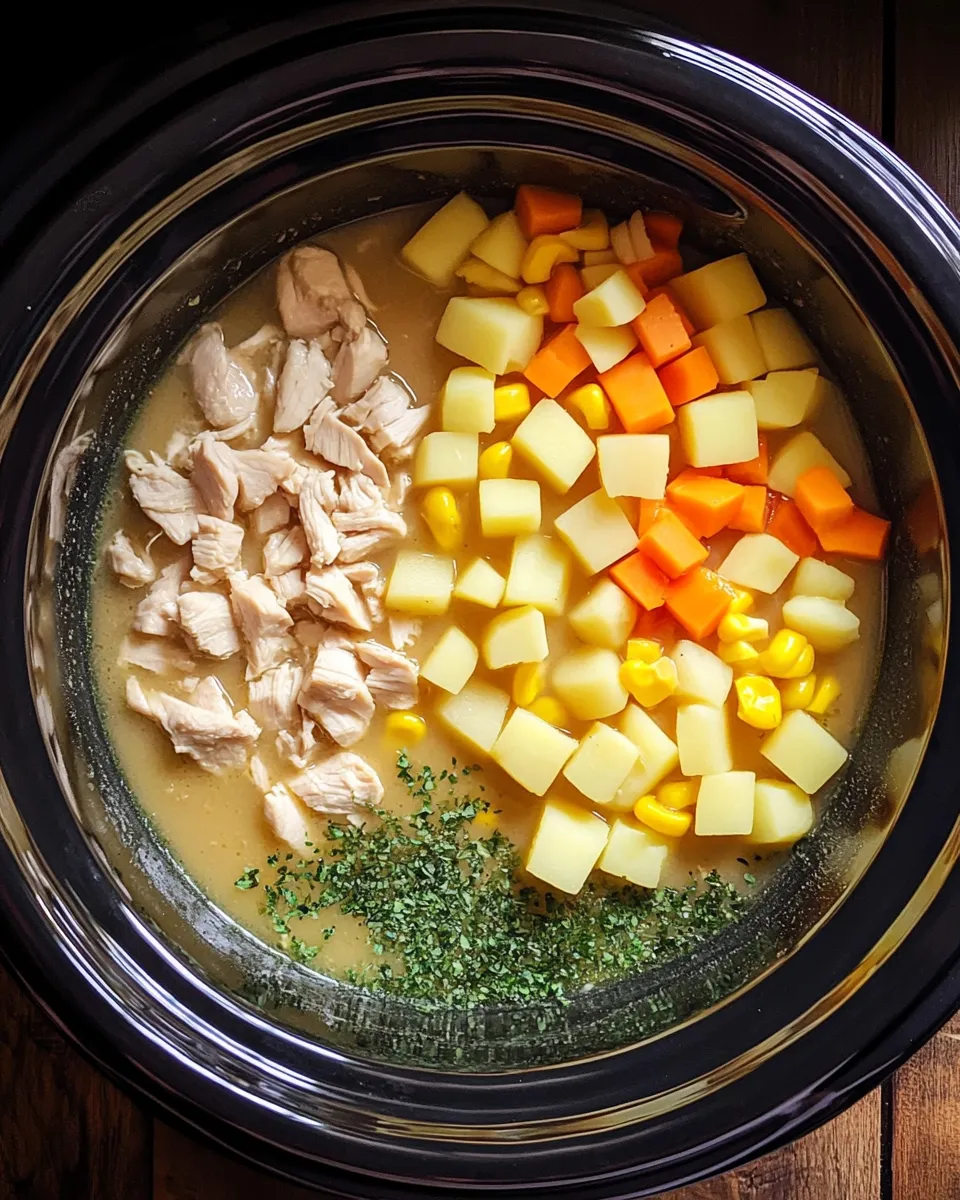 Ingredients for Hearty Crockpot Chicken Corn Chowder: A Comforting Delight