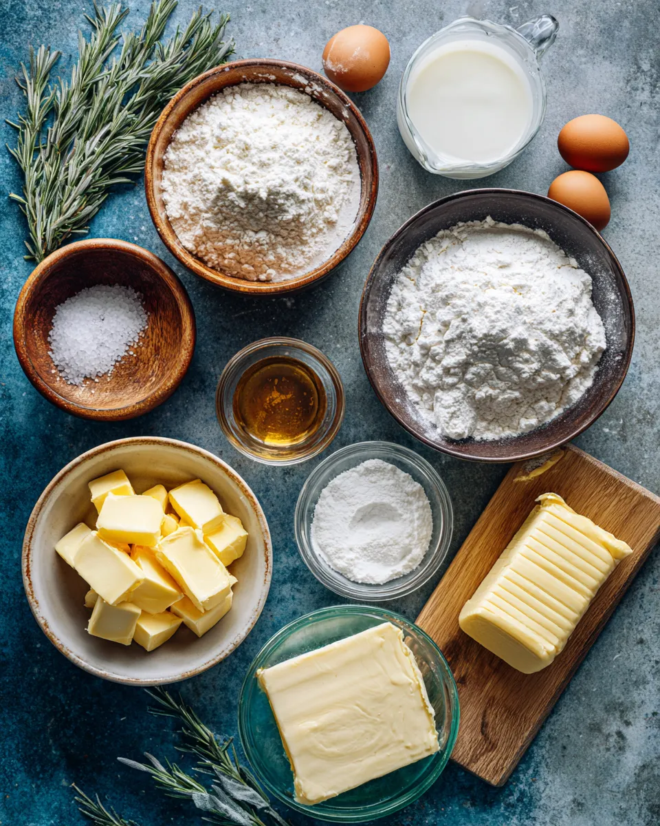 Ingredients for Indulgent French Butter Cake Delights