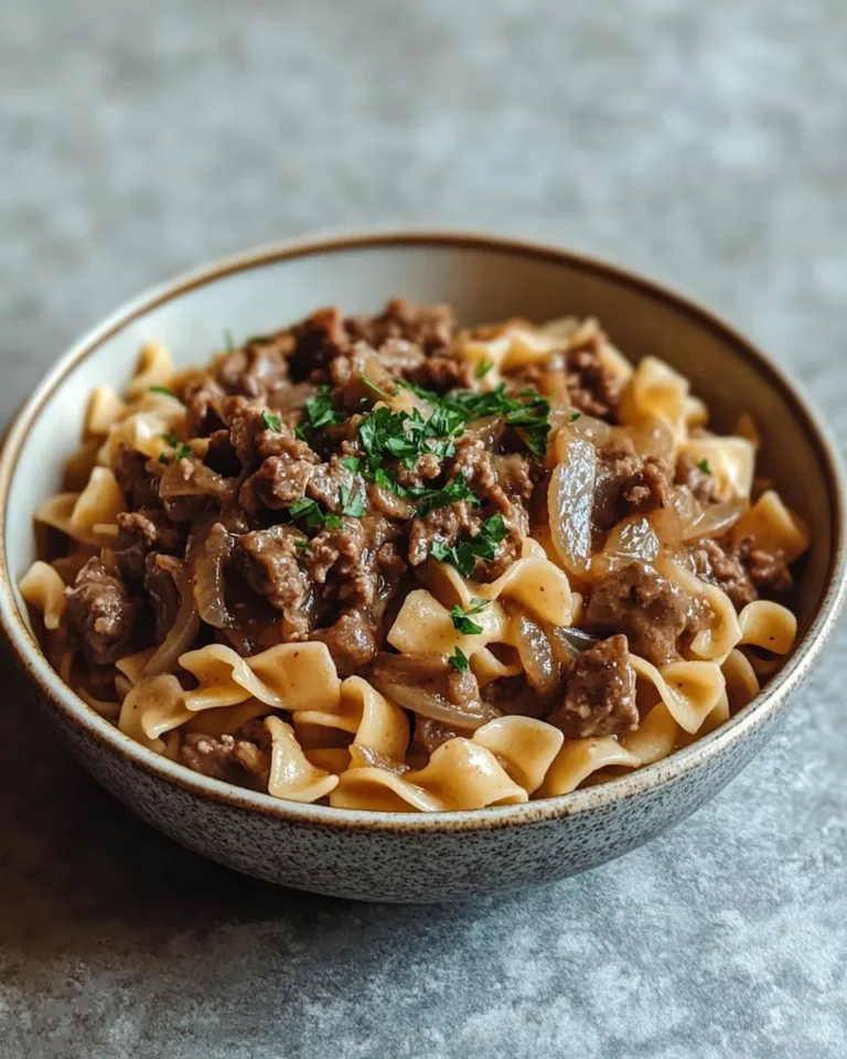 Photo of featured for Hearty French Onion Beef and Noodles: A Comforting Delight