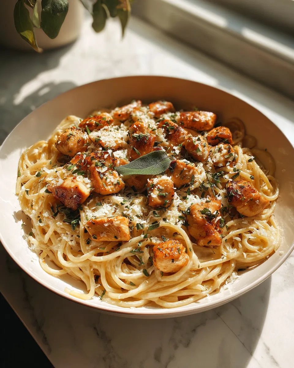 Photo of featured for Irresistible Garlic Butter Chicken Bites: A Creamy Pasta Delight