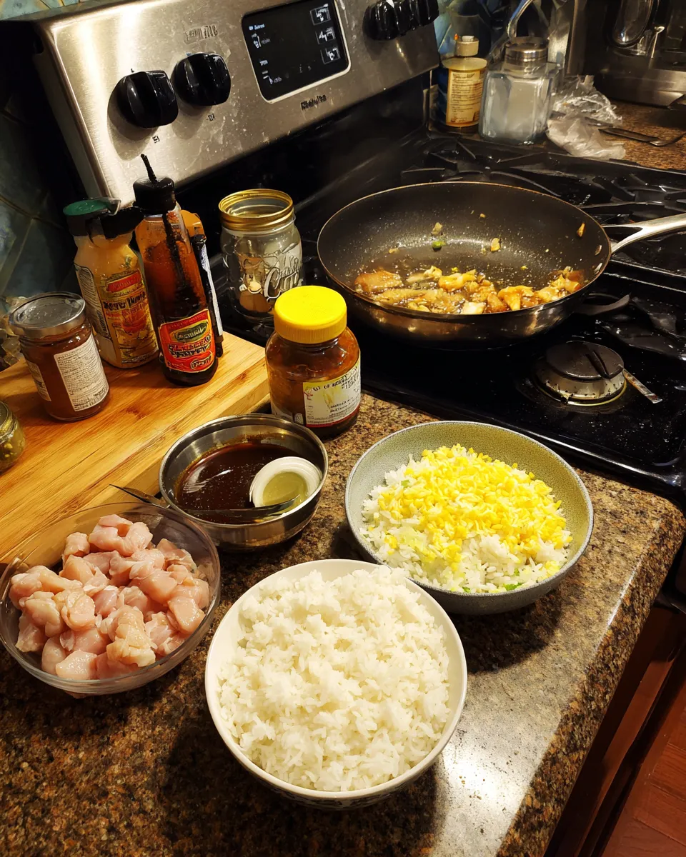 Ingredients for Irresistible Honey BBQ Chicken Rice: A Flavor Explosion