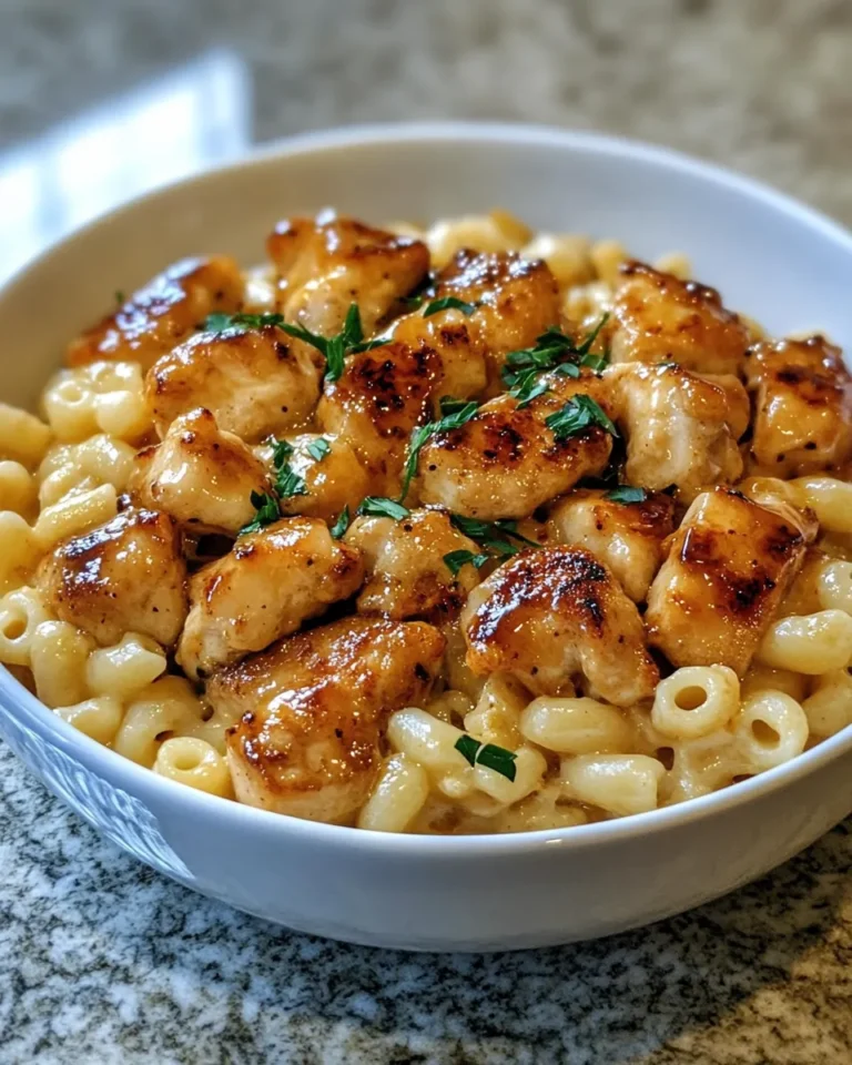 Photo of featured for Savory Honey Garlic Chicken: Indulgent Cheesy Mac Delight