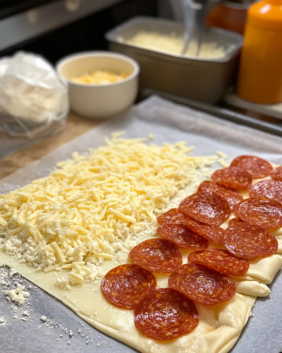 Ingredients for Deliciously Cheesy Keto Pepperoni Roll-Ups: A Low-Carb Delight