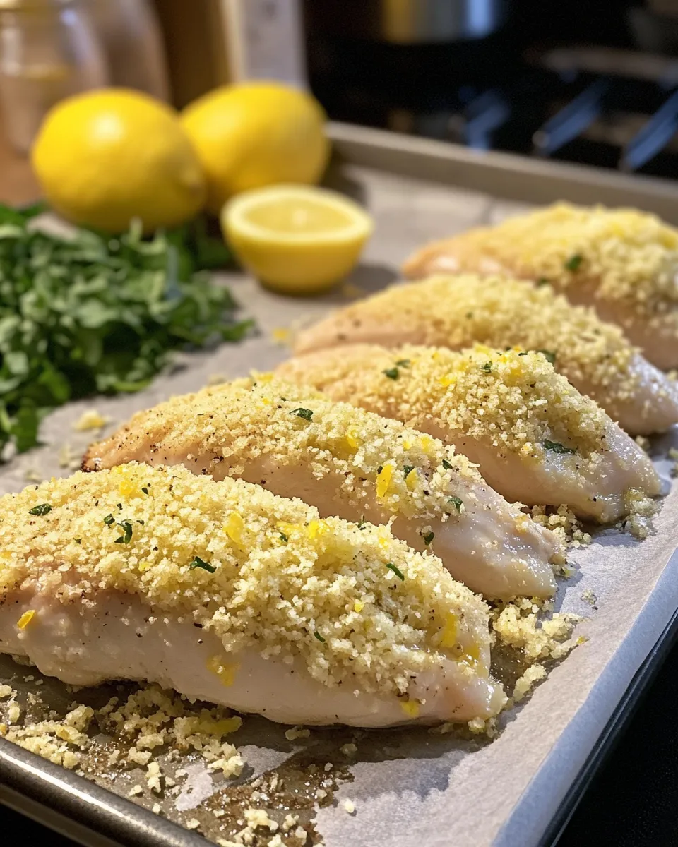 Ingredients for Sizzling Lemon Pecorino Crusted Chicken: A Tangy Twist on a Classic Favorite