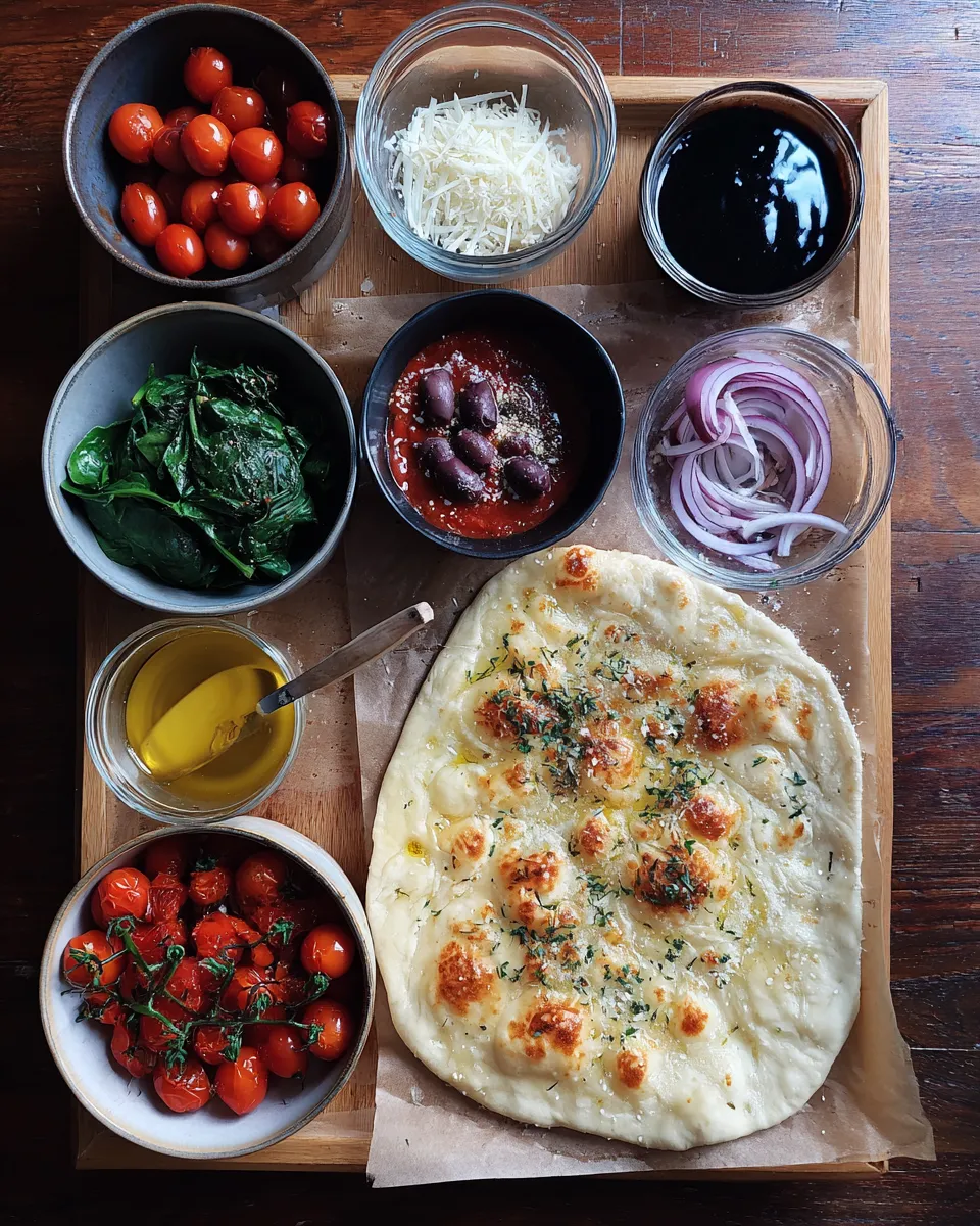 Ingredients for Savor the Deliciousness of Mediterranean Flatbread Pizza