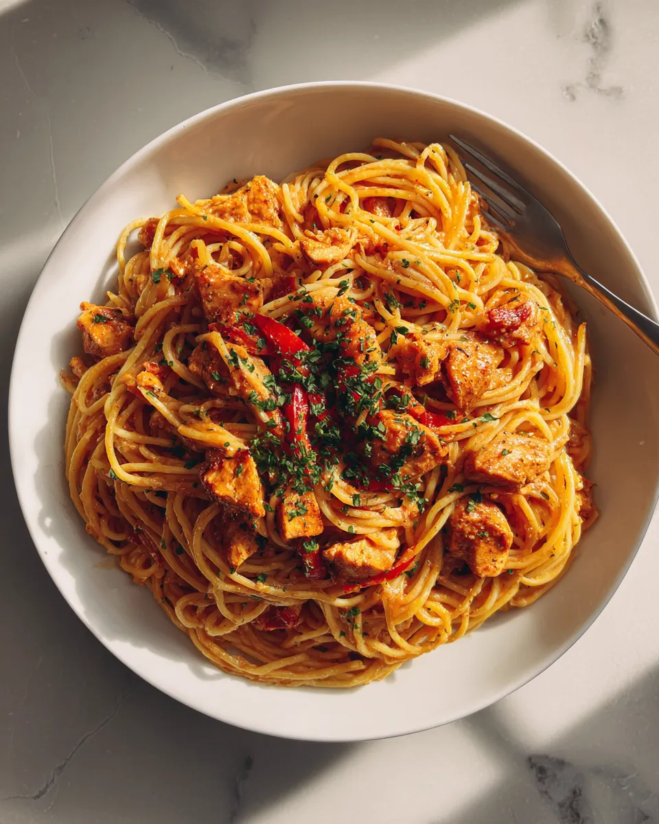 Photo of featured for Deliciously Spicy Mexican Chicken Spaghetti