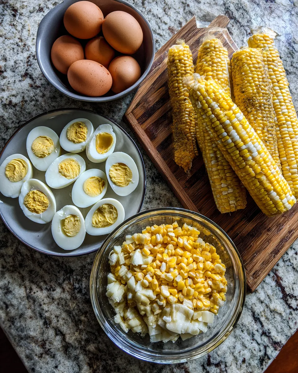 Ingredients for Spicy Mexican Street Corn Deviled Eggs: A Flavor Explosion