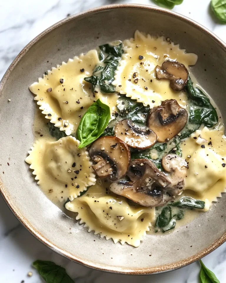 Photo of featured for Savory Mushroom Ravioli with Spinach: A Delectable Delight