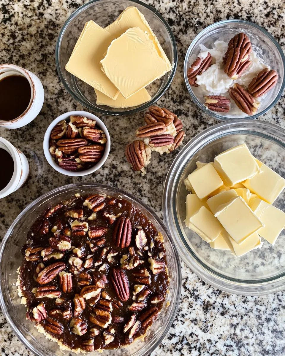 Ingredients for Irresistible Pecan Pie Dump Cake: A Decadent Delight
