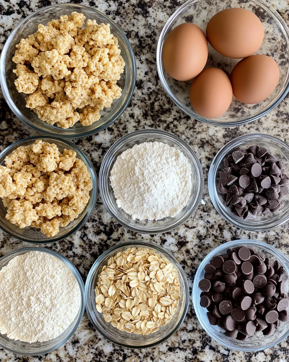 Ingredients for Irresistible Rice Krispie Chocolate Chip Cookies: The Ultimate Sweet Treat