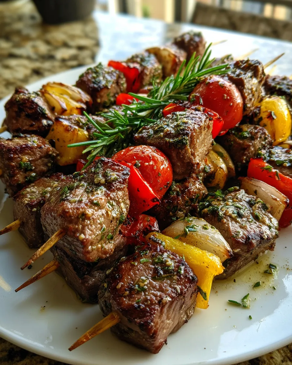 Photo of featured for Sizzling Rosemary Garlic Steak Kebabs: A Flavor Explosion