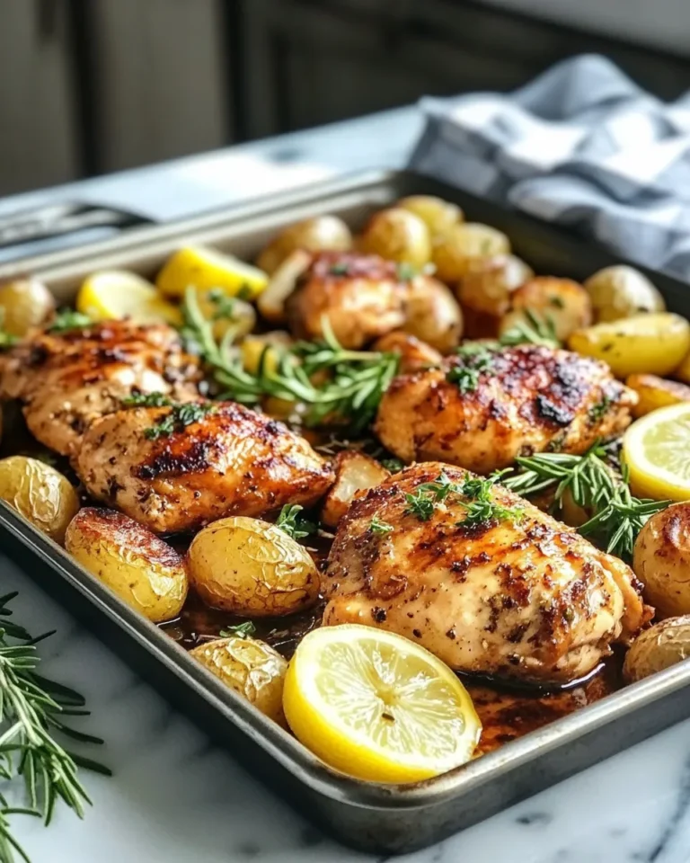 Photo of featured for Sheet Pan Lemon Balsamic Chicken and Potatoes: Mouthwatering One-Pan Wonder