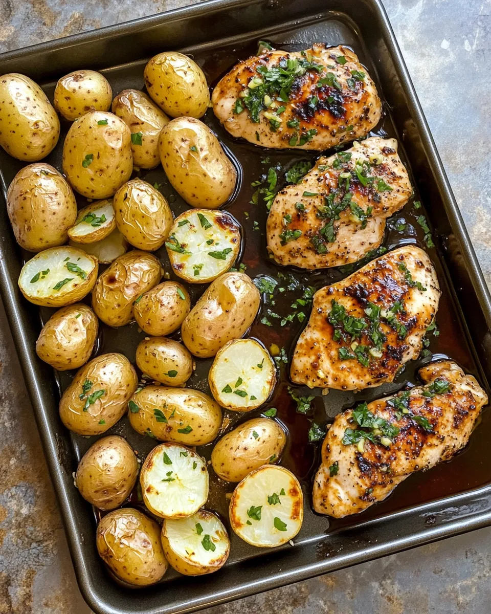 Ingredients for Sheet Pan Lemon Balsamic Chicken and Potatoes: Mouthwatering One-Pan Wonder