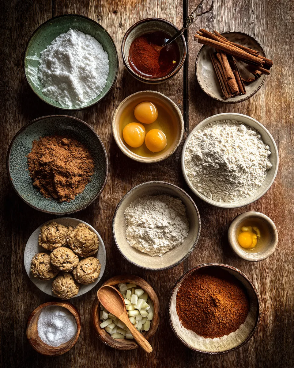 Ingredients for Irresistible Spiced Apple Cider Donut Loaf Recipe