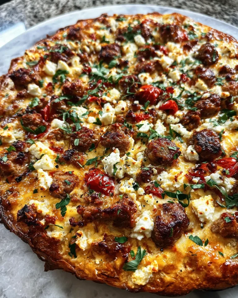 Photo of featured for Fiery Hot Sausage Feta Honey Pizza: A Spicy Slice of Heaven