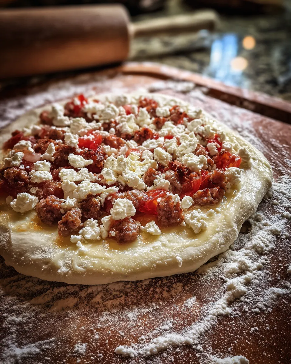 Ingredients for Fiery Hot Sausage Feta Honey Pizza: A Spicy Slice of Heaven