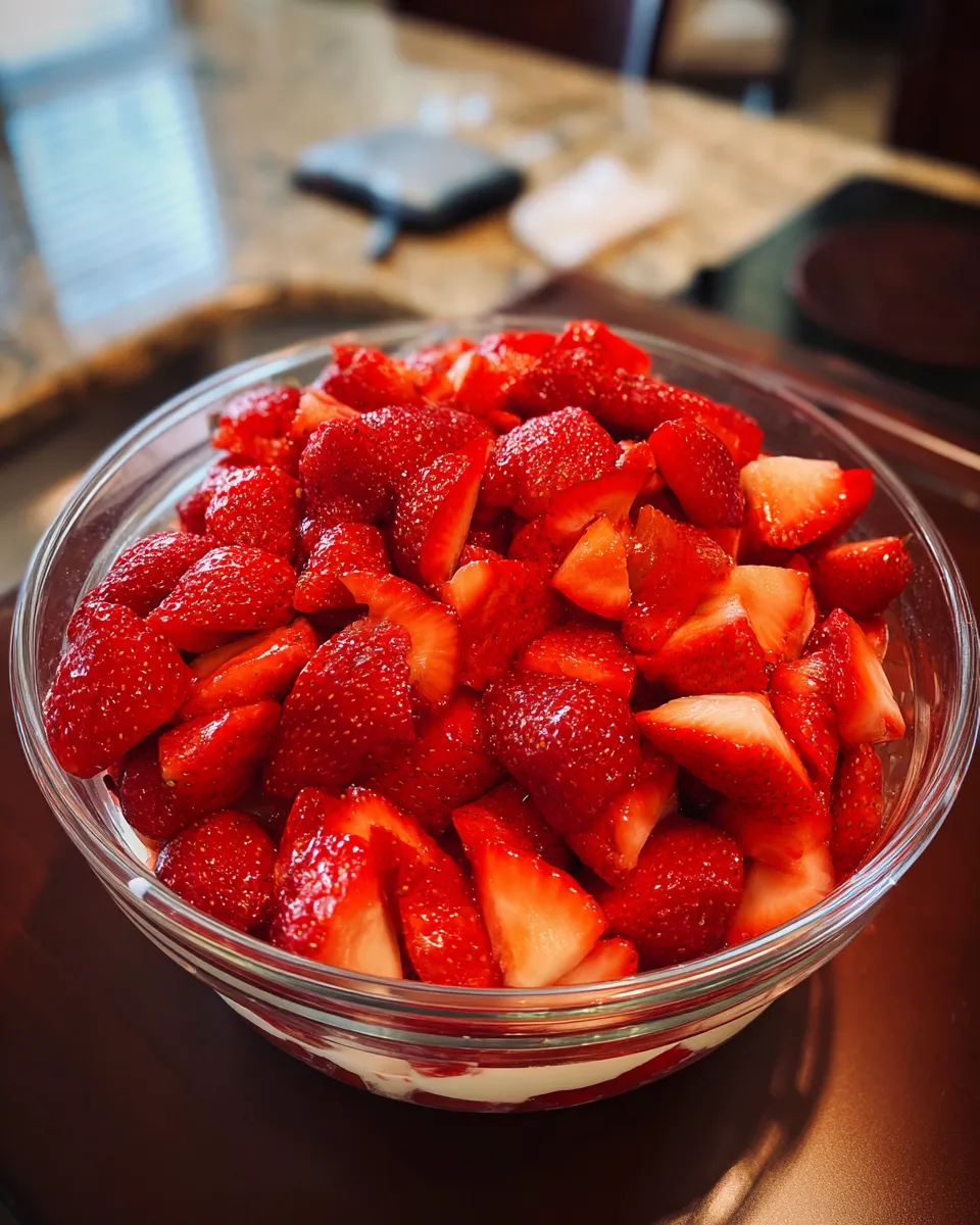 Ingredients for Indulgent Strawberry Cheesecake Trifle: Tempting Layers of Sweetness
