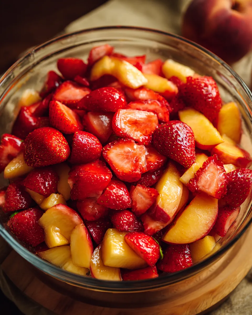 Ingredients for Irresistible Strawberry Peach Crisp Recipe