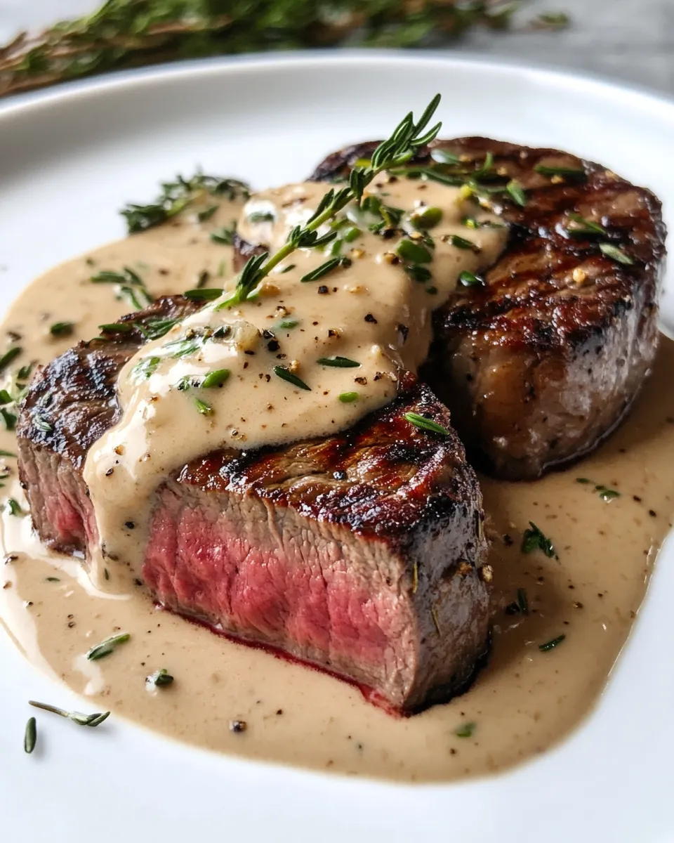 Photo of featured for Indulgent Tender Steak: Decadent Garlic Cream Sauce Recipe
