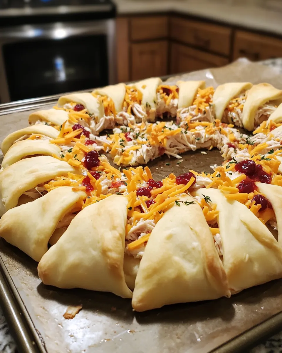 Ingredients for Irresistible Turkey and Cranberry Crescent Ring Recipe