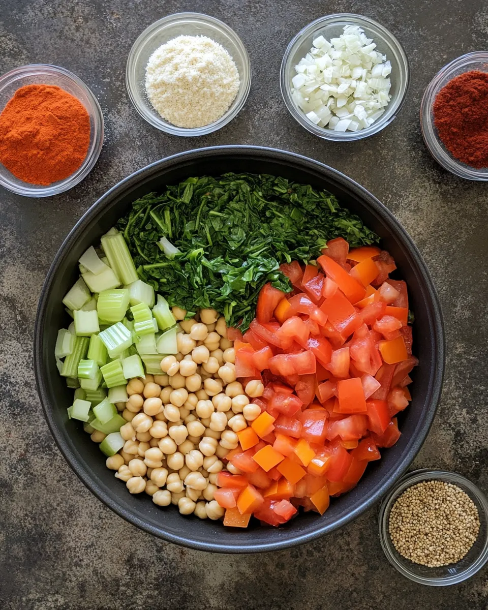 Ingredients for Savory Tuscan Chickpea Soup: A Hearty Delight