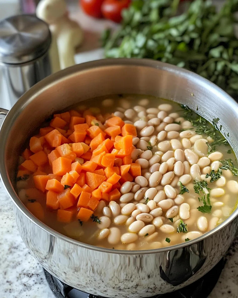 Ingredients for Hearty Tuscan White Bean Soup: A Cozy Comfort in a Bowl
