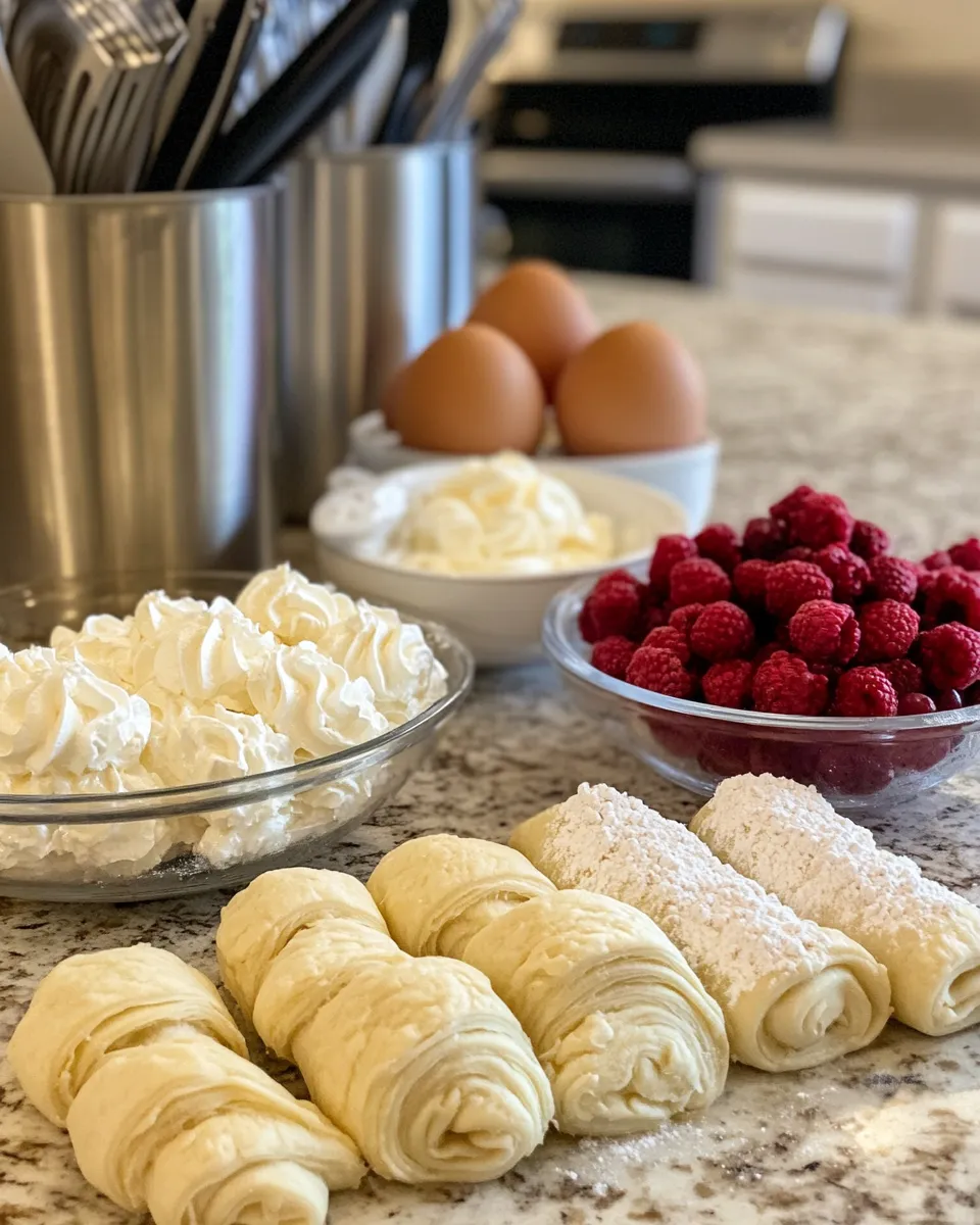 Ingredients for Irresistible Cheesecake Crescent Rolls: A Decadent Delight