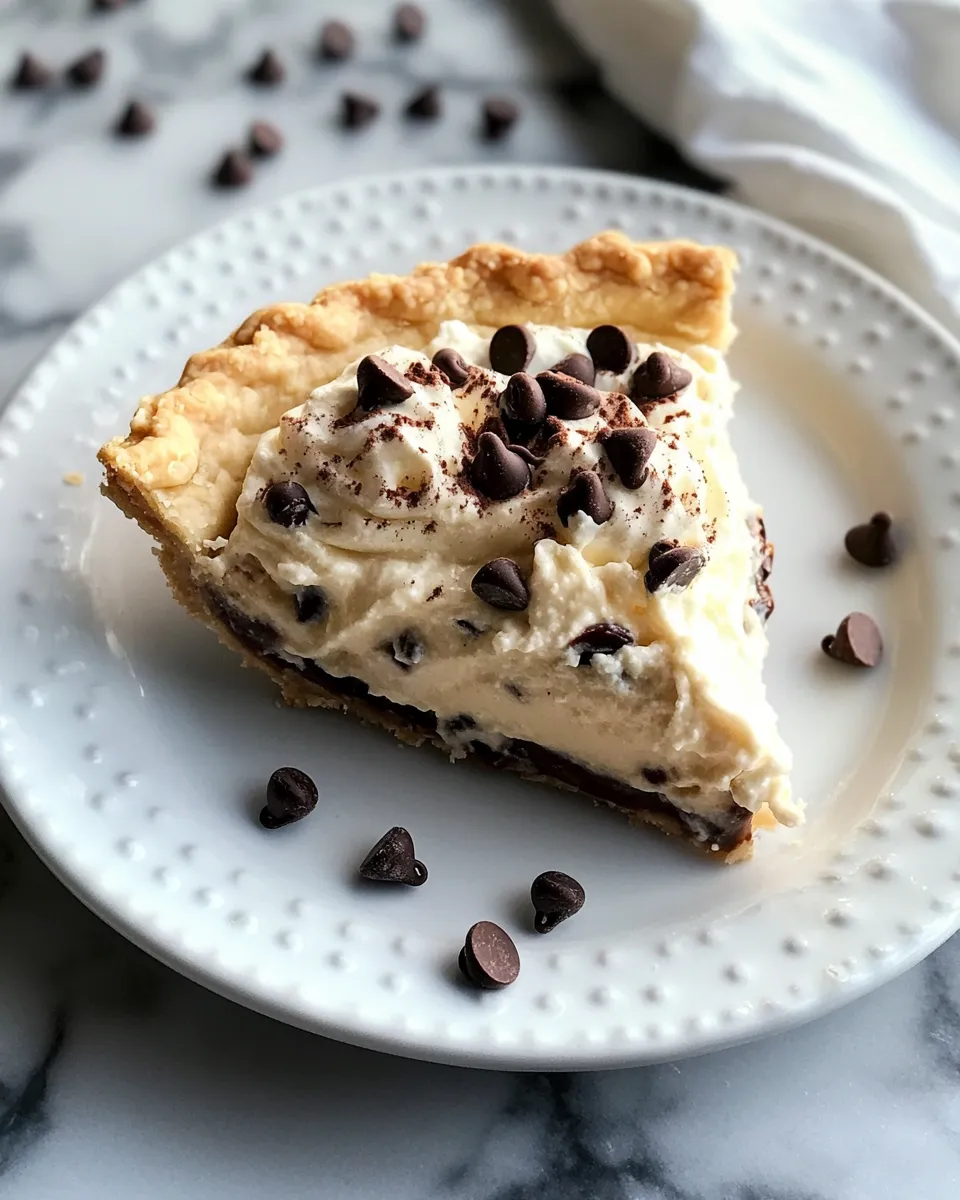 Photo of featured for Indulgent Chocolate Chip Cannoli Pie: A Decadent Delight