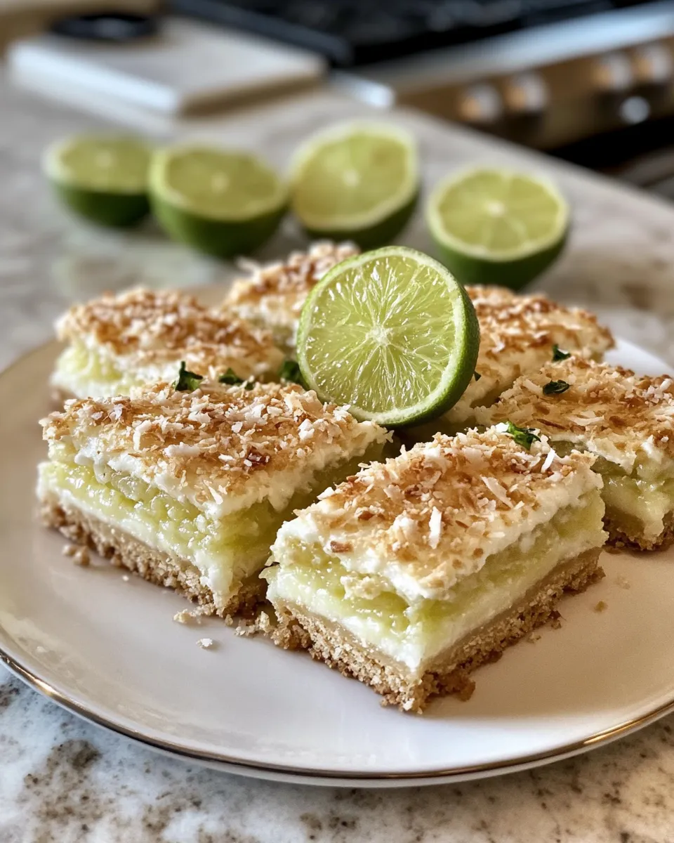 Photo of featured for Irresistible Coconut Lime Bars: A Tropical Delight