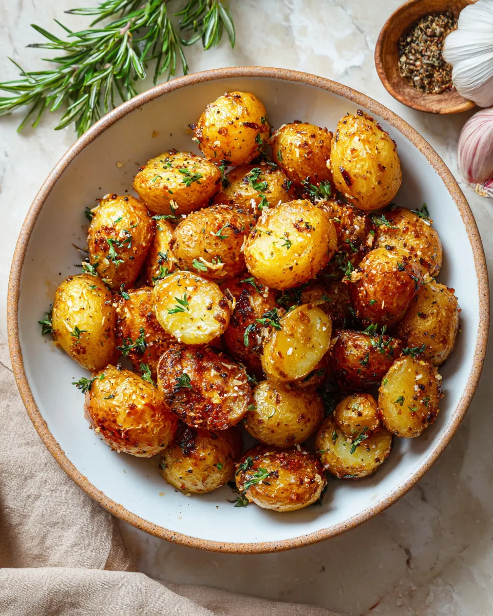 Photo of featured for Irresistible Crispy Garlic Butter Potatoes: A Flavorful Delight