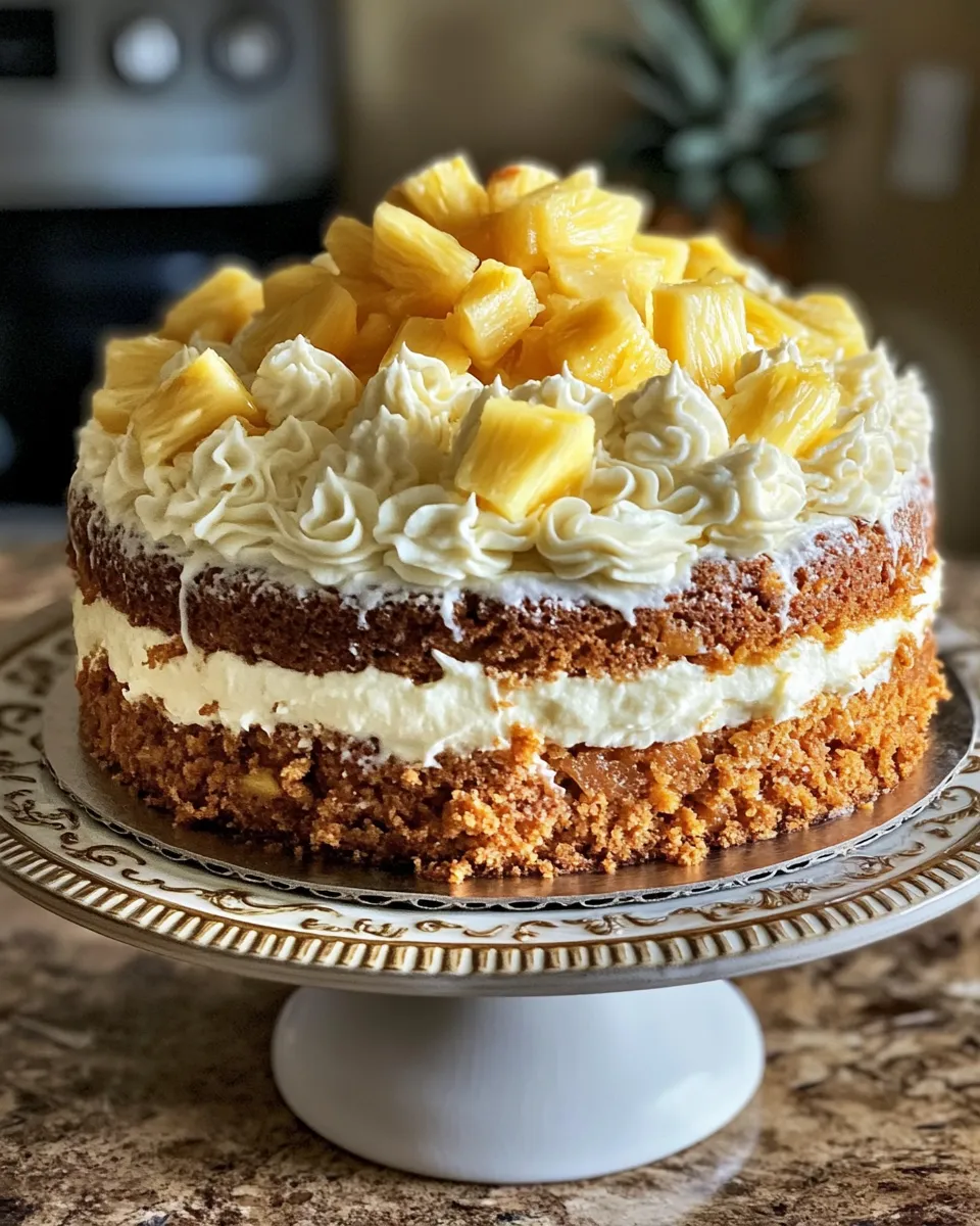 Photo of featured for Irresistible Hawaiian Carrot Pineapple Cake: A Tropical Delight