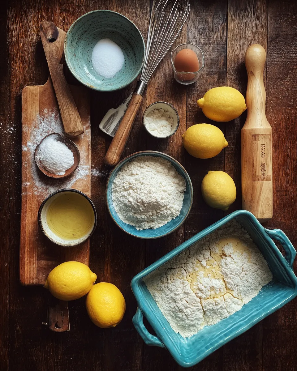 Ingredients for Delicious Lemon Cobbler Delight Recipe: A Zesty Treat to Brighten Your Day