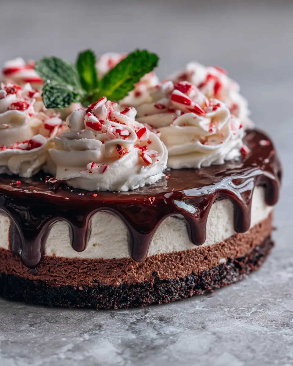 Photo of featured for Decadent No-Bake Peppermint Cheesecake: A Festive Delight