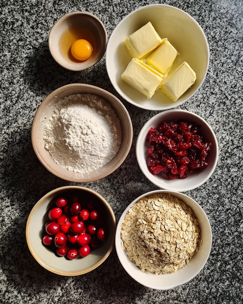 Ingredients for Irresistible Orange Cranberry Cookies: A Burst of Citrusy Goodness