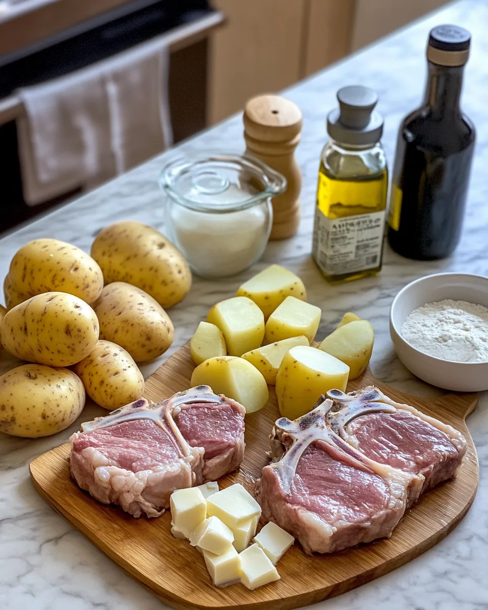 Ingredients for Ultimate Smothered Pork Chops with Potatoes: Irresistibly Delicious